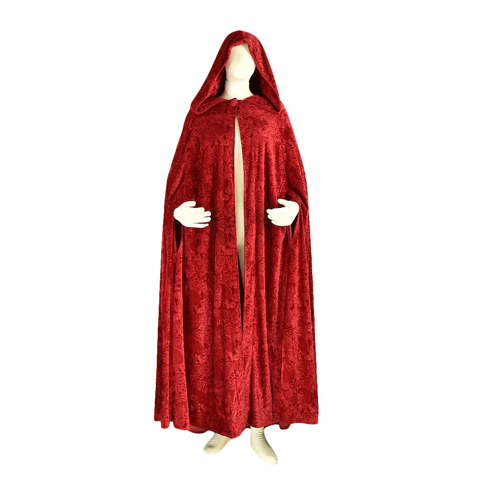 Capa de terciopelo brocado corta