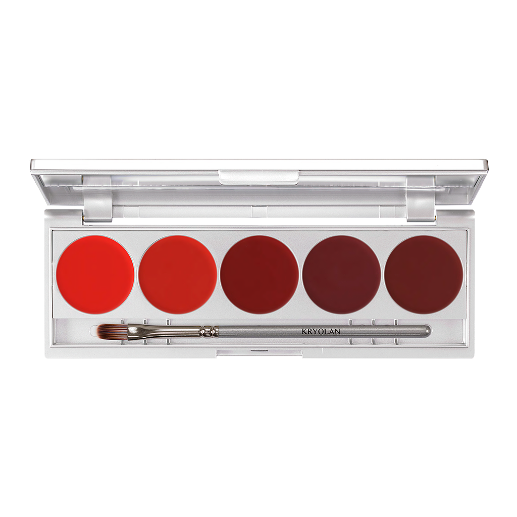 1215 Set de labiales de 5 colores (estuche metálico)
