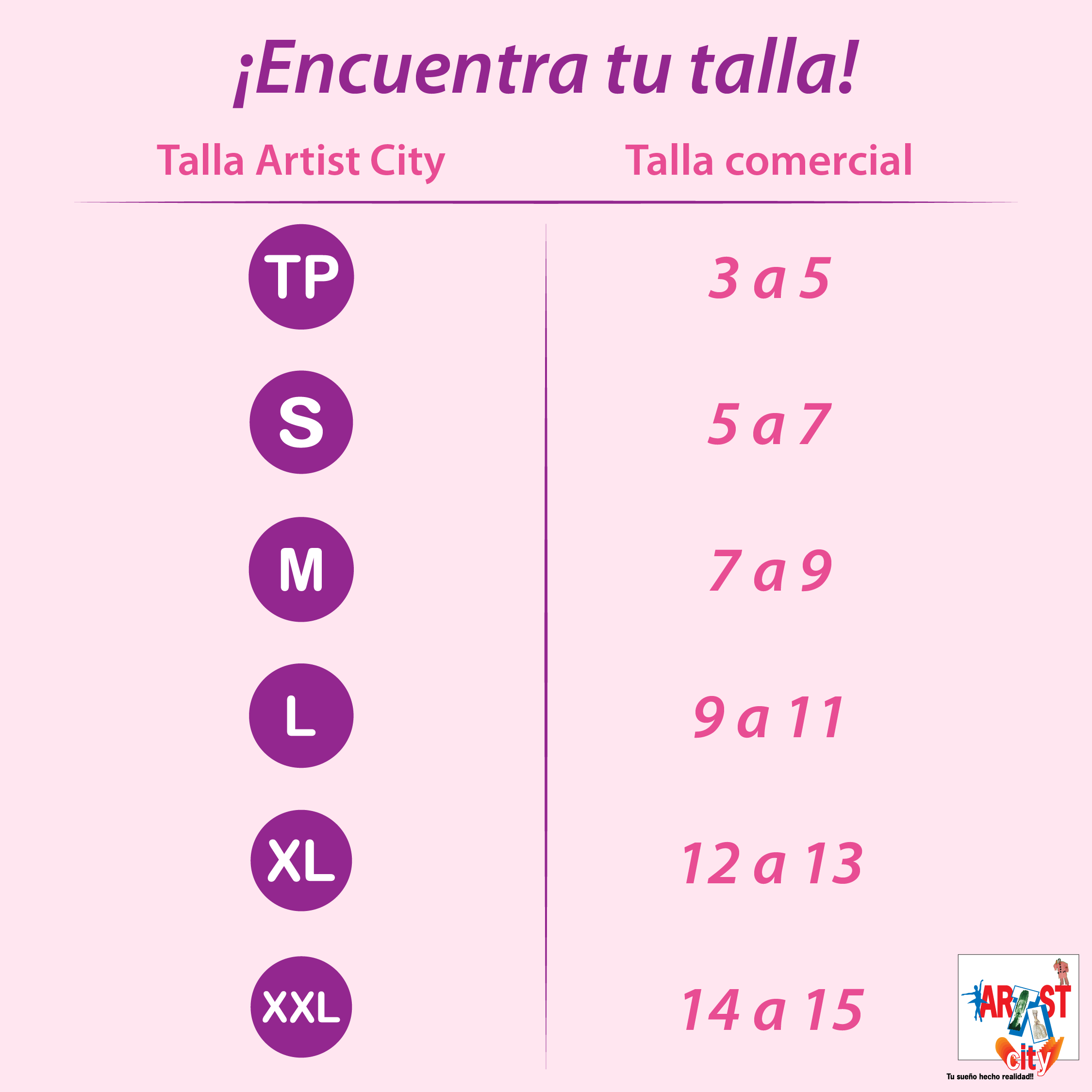 Tabla de tallas