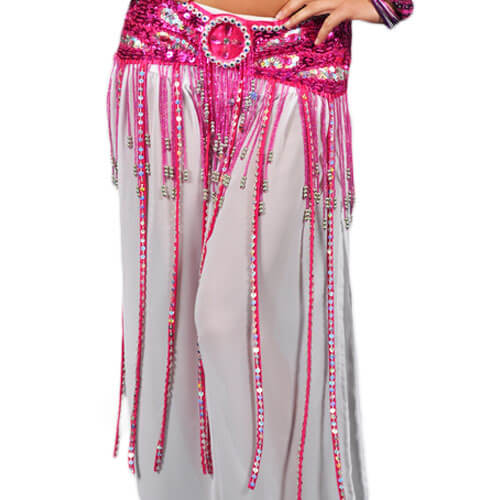 Cinturón bordado con canutillo