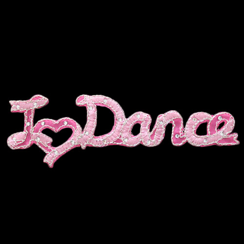 Bordado I love dance + stone