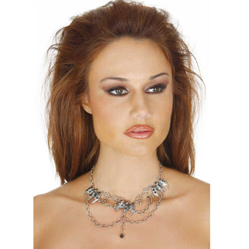 Collar de murciélago y aretes