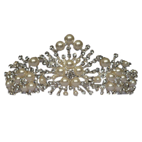 Tiara de perlas y pedrería Mod. E63276