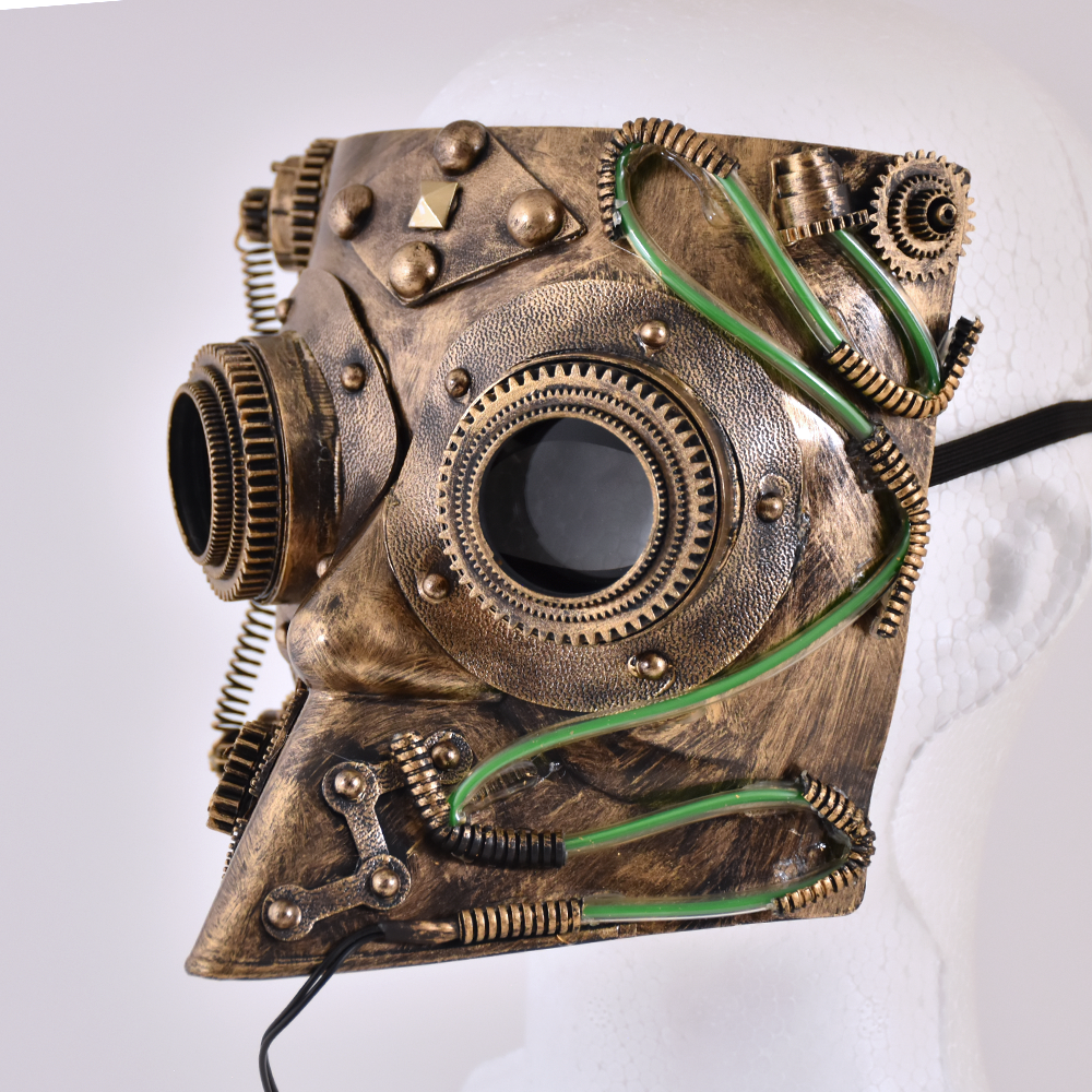 Máscara Steampunk Cuadrada con Led Mod. KL001