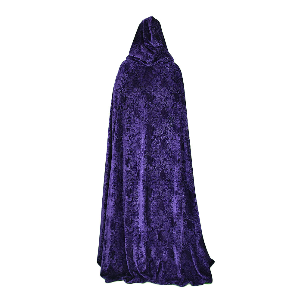 Capa de terciopelo brocado larga